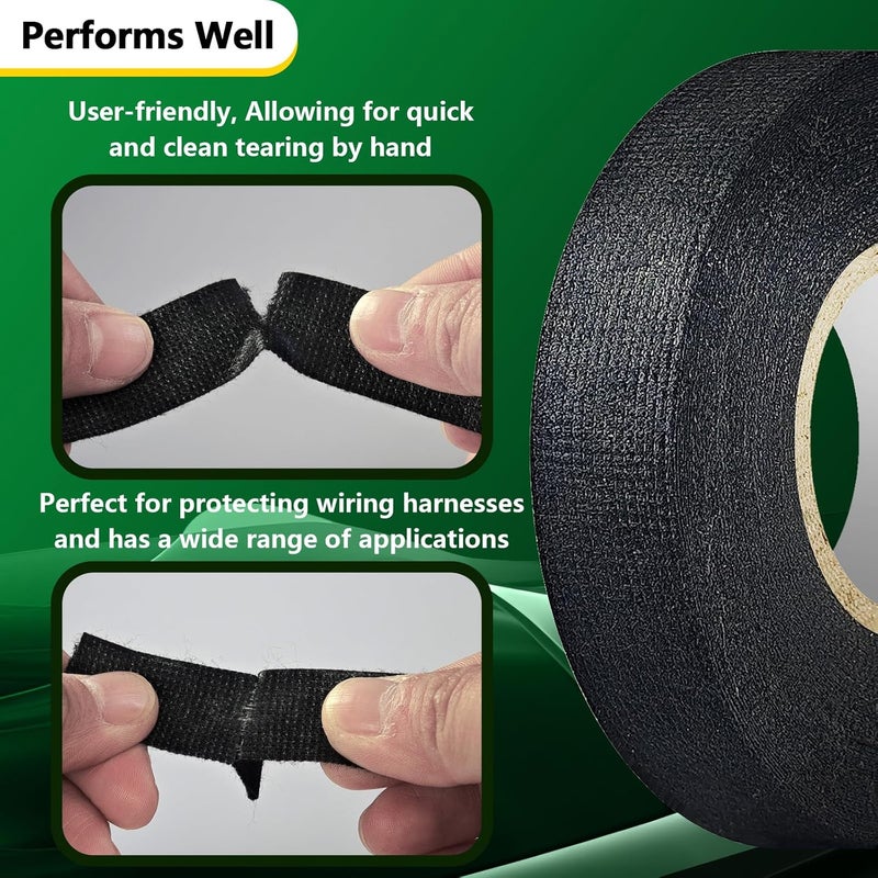 BEIVOBY 5 Rolls High Temp Wire Harness Tape (250FT Total) – OEM-Grade Automotive Cloth Fabric Tape for Engine Wiring Loom, Electrical Cable Protection & Noise Damping - 3/4 in x 50 ft - Image 5